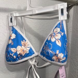 wild fable Blue Floral Triangle Bikini Top